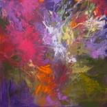Bohemian Garden Series:  Phlox and Daylily by Debora Stewart