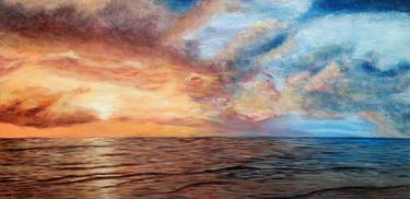 Original Realism Seascape Painting by Baoxi Liu