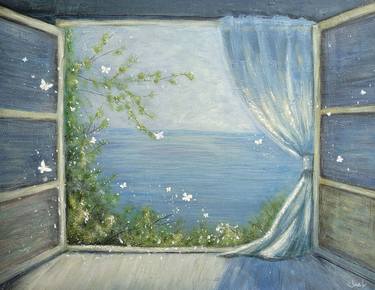 Original Realism Seascape Painting by Baoxi Liu