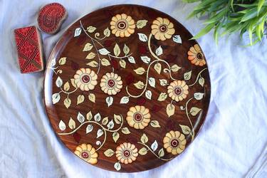 Handpainted Kalamkari Wall Plate thumb