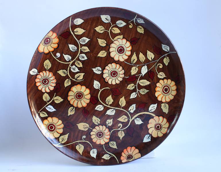Original Art Deco Floral Painting by Juhi Mathur