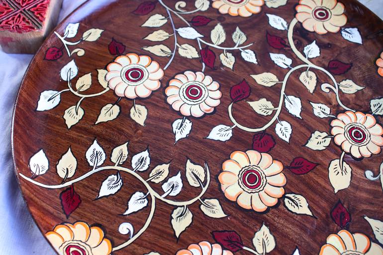 Original Art Deco Floral Painting by Juhi Mathur