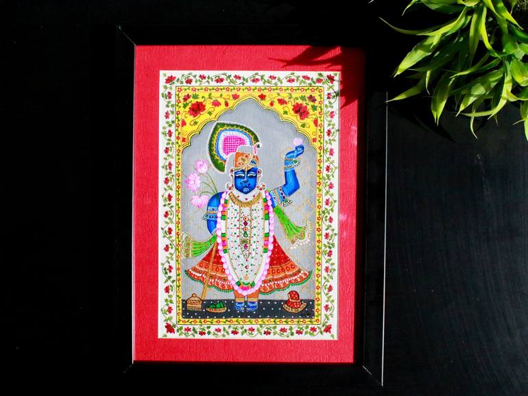 Indian Painting, Pichwai Painting Shree Nath ji, Jaipur Rajasthani