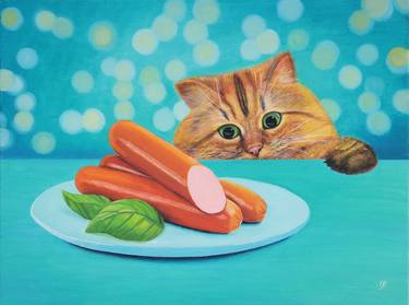 Print of Photorealism Cats Paintings by Iryna Bohdanova