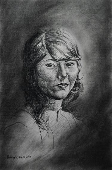 Print of Portrait Drawings by Tanmoy Mitra