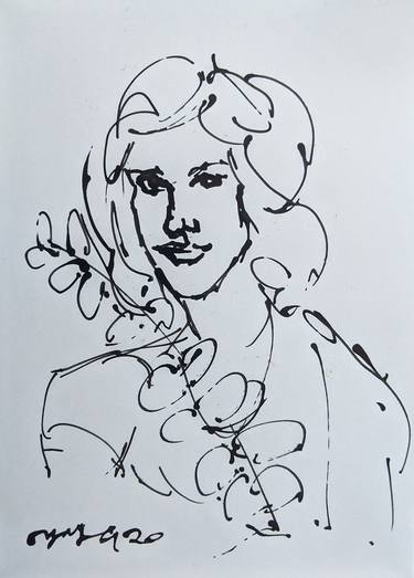 Print of Portrait Drawings by Tanmoy Mitra