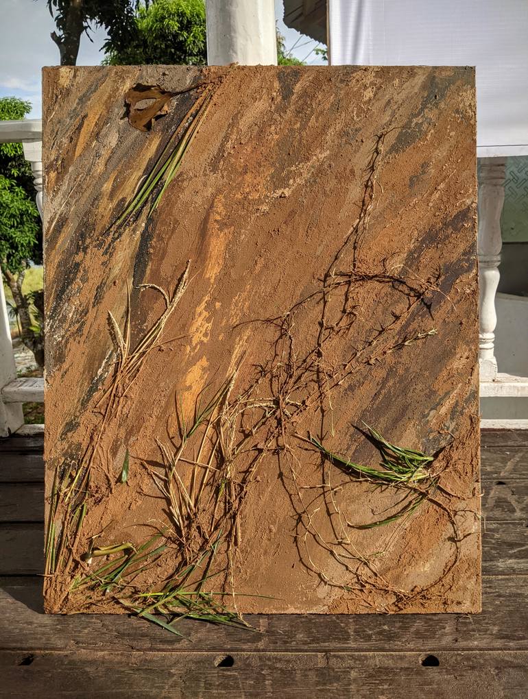 Original Abstract Landscape Mixed Media by Tanmoy Mitra