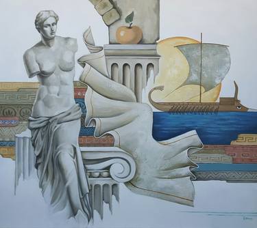Print of Classical mythology Paintings by ANGELIS KYROYDIS