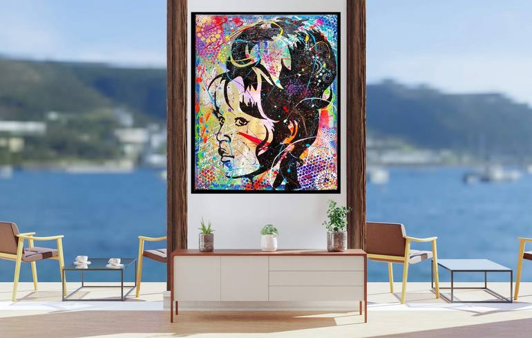 Original Abstract Celebrity Painting by Oana Alexa d'Ablove