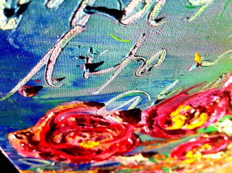 Original Abstract Expressionism Botanic Painting by Oana Alexa d'Ablove