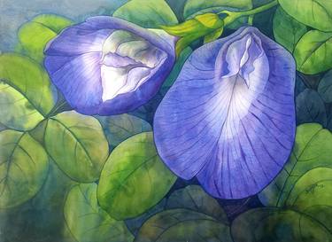 Original Fine Art Garden Paintings by SUNJIDA AKTER