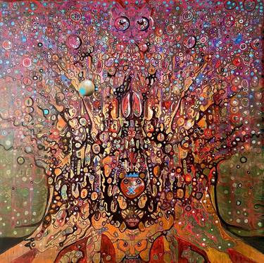 Original Abstract Expressionism Animal Painting by Pj Riley