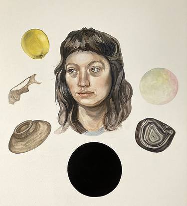 Original Dada Portrait Paintings by delphine armilles