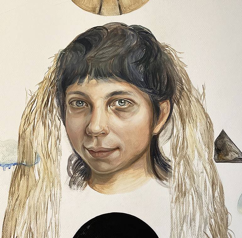 Original Dada People Painting by Delphine Armilles