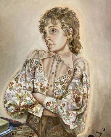 Original Art Deco Portrait Paintings by delphine armilles