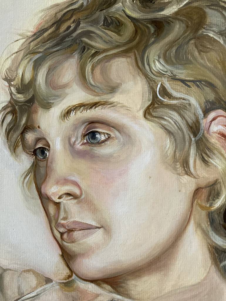 Original Portrait Painting by delphine armilles