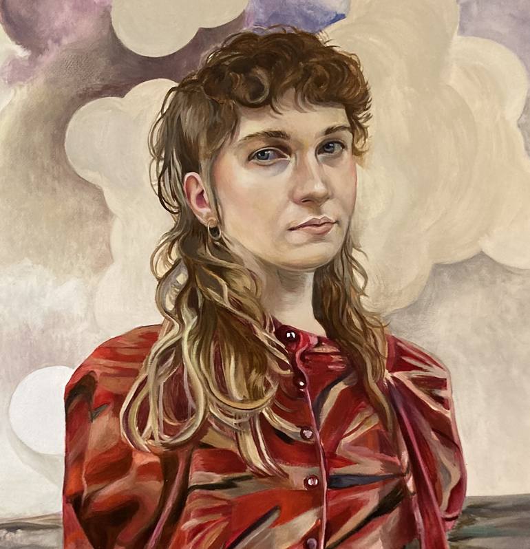 Original Portrait Painting by delphine armilles