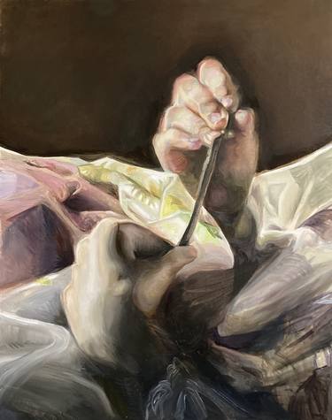 Original Contemporary People Painting by Delphine Armilles