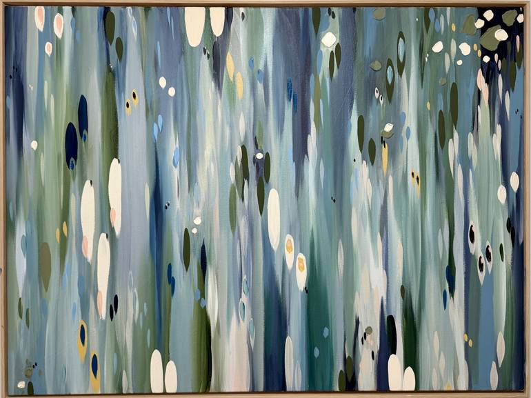 Dimensions Gold Collection 　25.4×38.1cm Laurel Rain Painting by Melissa Stone Mangham | Saatchi Art Austria