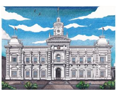 Print of Fine Art Architecture Drawings by Jose Bustamante
