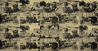 Collage of an old tractor and asphalt roller HAMM - Limited Edition 1 р. thumb
