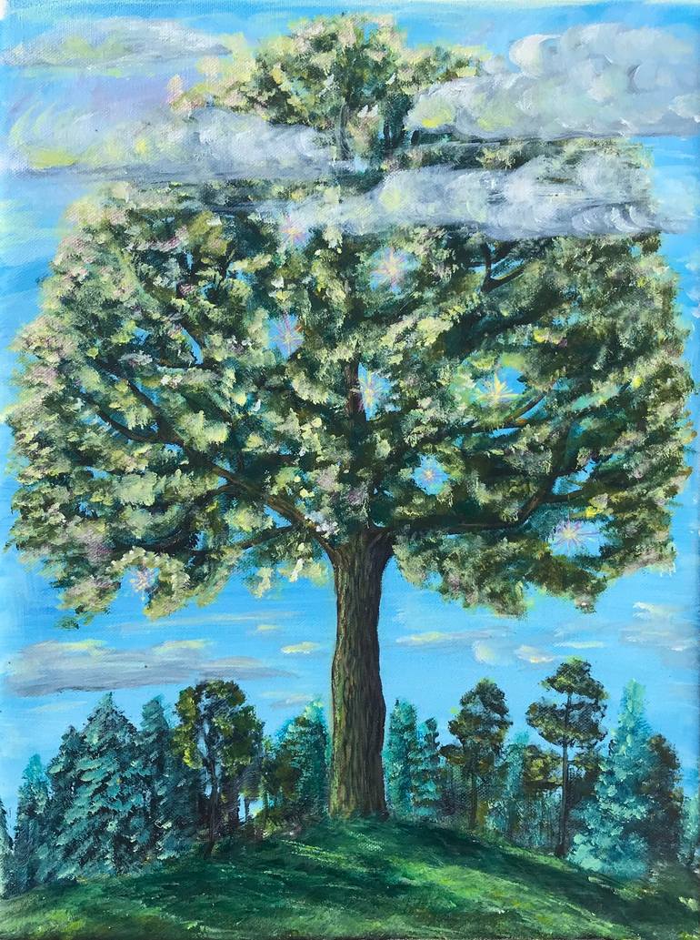 High tree Painting by Yuliya Googe | Saatchi Art