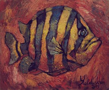 Print of Expressionism Fish Paintings by Julia Yulduskhon Repikhova