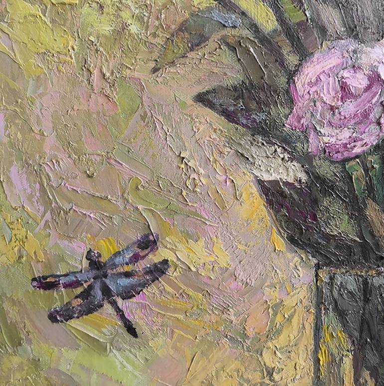 Original Figurative Floral Painting by Julia Yulduskhon  Repikhova