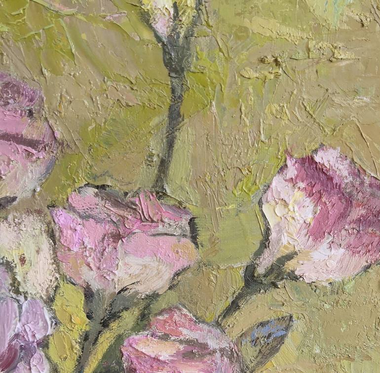 Original Figurative Floral Painting by Julia Yulduskhon  Repikhova