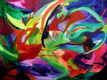 Original Abstract Expressionism Abstract Paintings by Laiba Tanveer