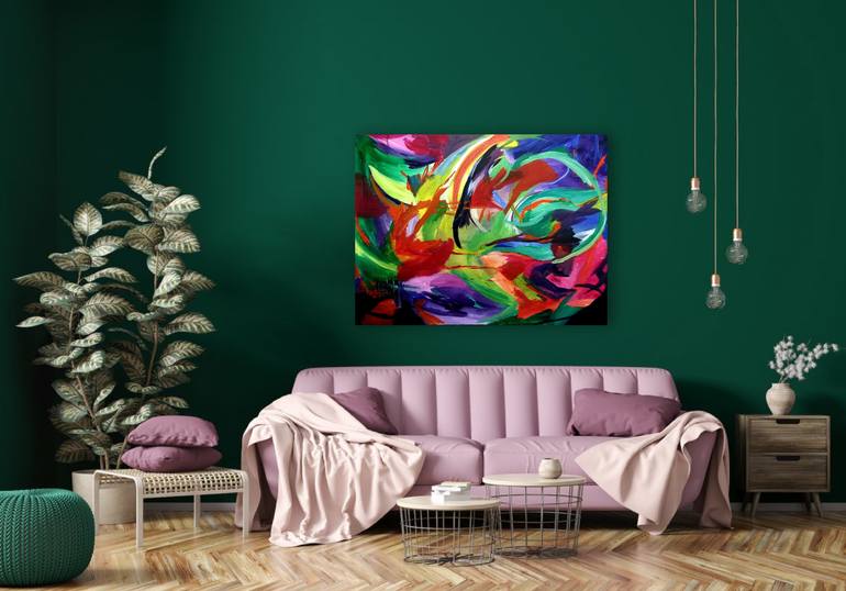 Original Abstract Expressionism Abstract Painting by Laiba Tanveer