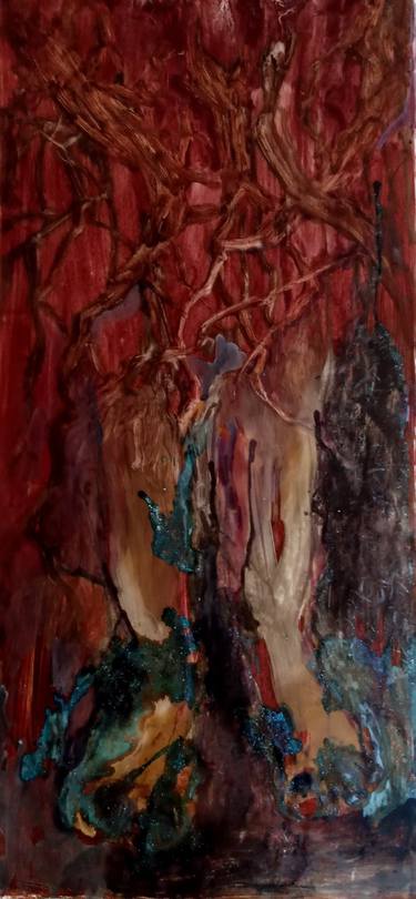 Original Abstract Expressionism Body Mixed Media by Farzana Ahmed urmi