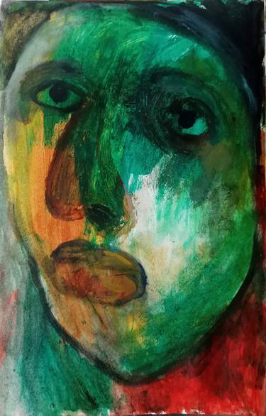 Print of Abstract Expressionism Portrait Paintings by Farzana Ahmed urmi