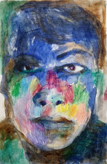 Print of Abstract Expressionism Portrait Paintings by Farzana Ahmed urmi