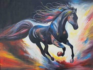 Print of Horse Paintings by Ema Kato