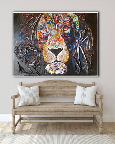 Simba- fabric wall art decor thumb