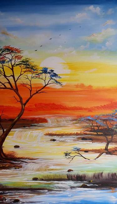 Original Impressionism Landscape Paintings by Ema Kato