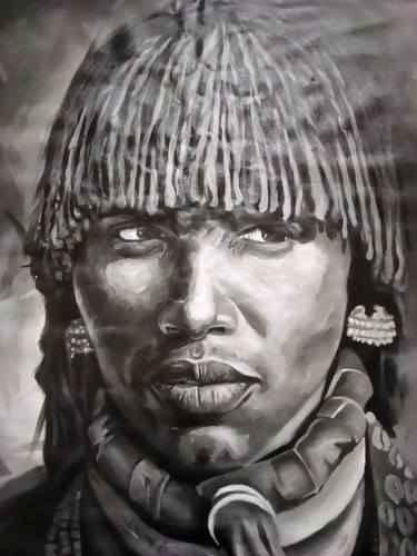 African prince portrait painting thumb