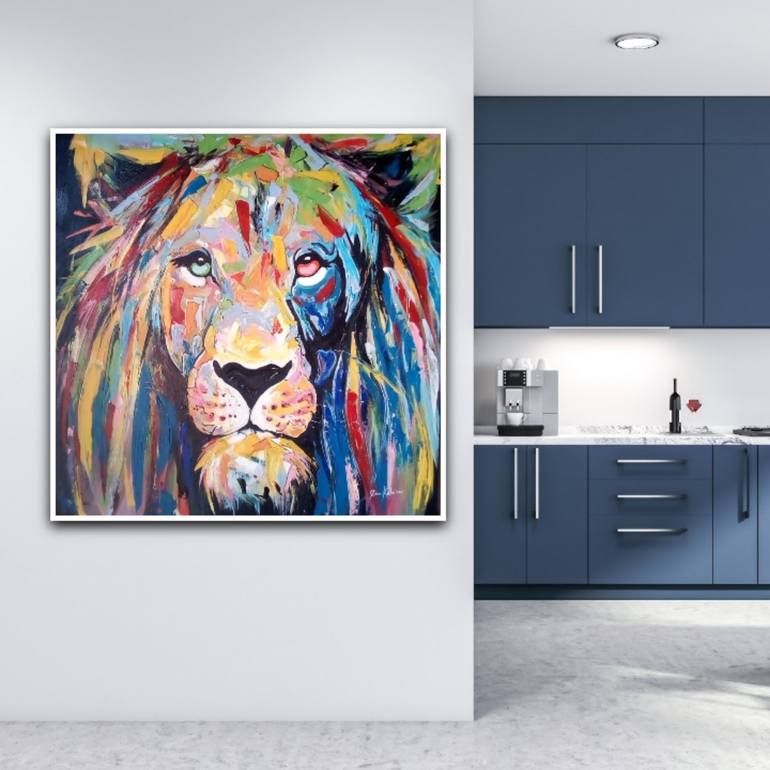 Original Abstract Animal Painting by Ema Kato