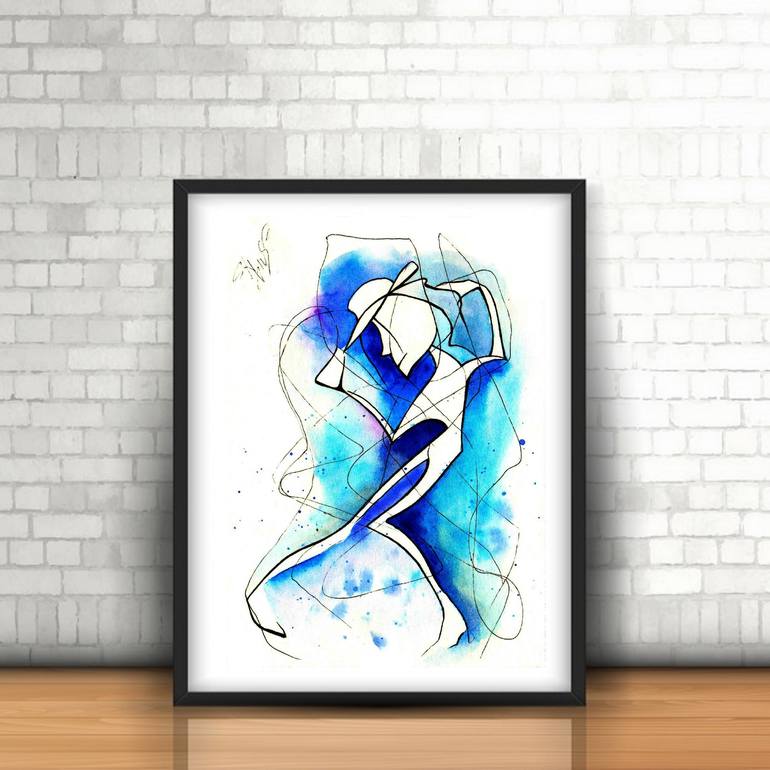 Original Abstract Music Drawing by Maria Trestyan