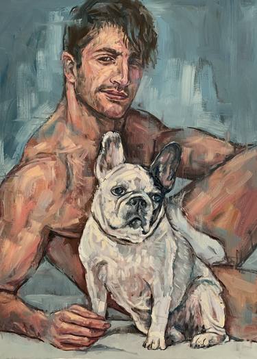 Original Figurative Men Paintings by Emmanouil Nanouris