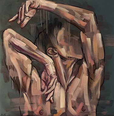 Male nude, gay painting, naked man, homoerotic art thumb