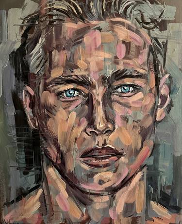 Man artwork, young male model painting thumb