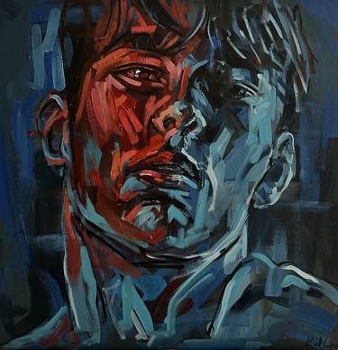 Original Portraiture Men Paintings by EMMANOUIL NANOURIS