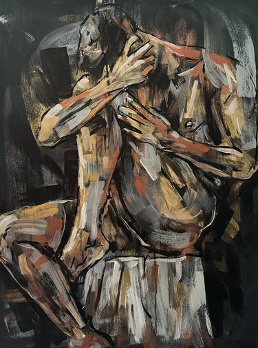 Man nude male naked painting gay erotic art thumb