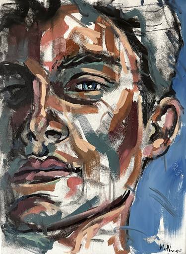 Original Portraiture Men Paintings by EMMANOUIL NANOURIS