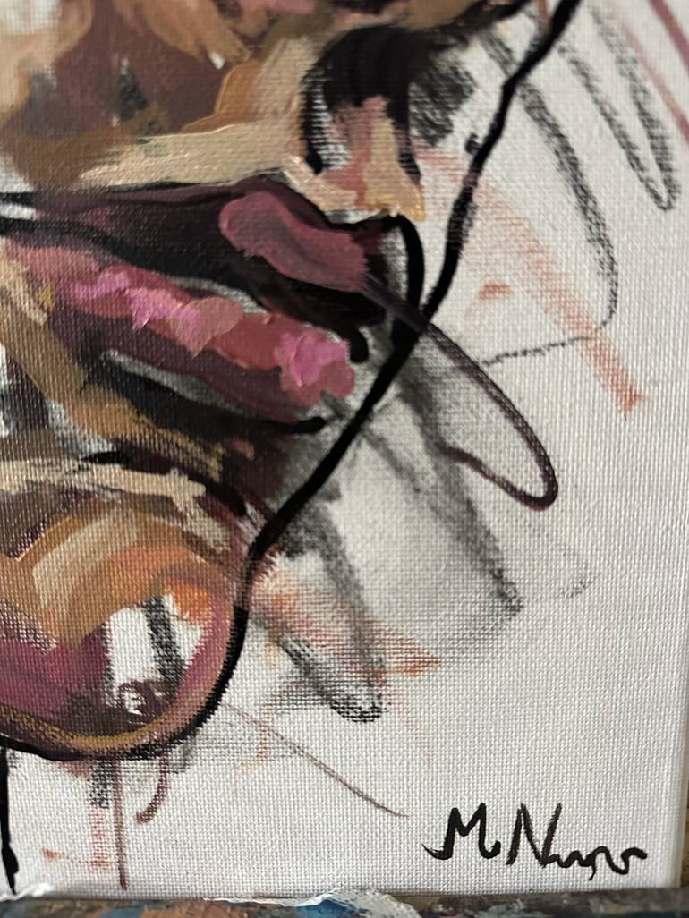Original Abstract People Painting by Emmanouil Nanouris