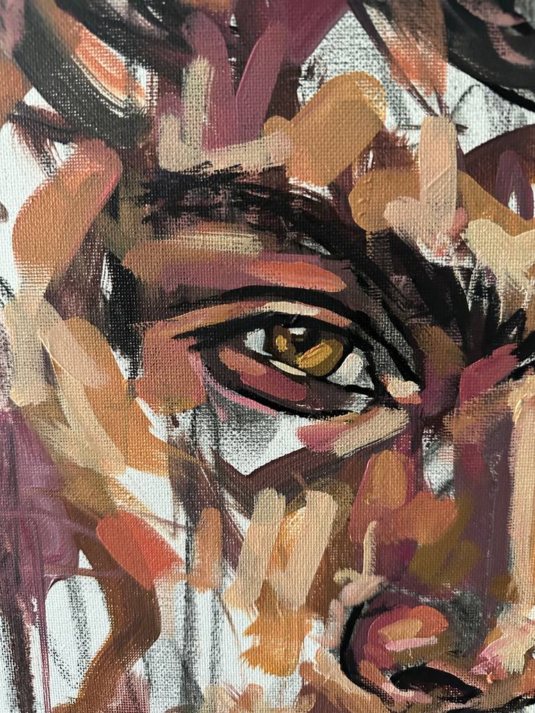 Original Abstract People Painting by Emmanouil Nanouris