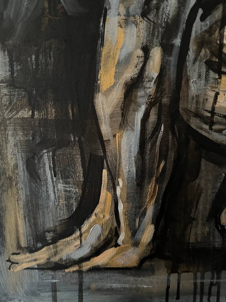 Original Expressionism Nude Painting by Emmanouil Nanouris