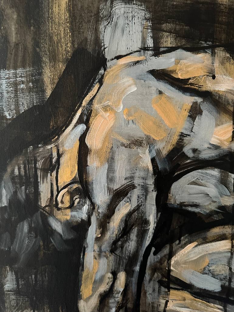 Original Expressionism Nude Painting by Emmanouil Nanouris